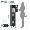 thumbnail image 3 of KAER Metal Locker with 3 Doors 66“ Storage Locker for Employees andstudent with Card Slot Lockable Steel Locker for School Gym Home Office Staff, 3 of 6