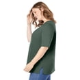 thumbnail image 2 of Woman Within Plus Size Perfect Elbow-Sleeve Square-Neck Tee, 2 of 6