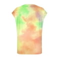 thumbnail image 4 of YABCSAZ Girls Summer Outfits Color Block Short Sleeve Tops Loose Fit Active Tee Shirts Kids Casual T-Shirts Blouses Tie Dye Shirts Tops Baby Clothes Size 13 T, 4 of 7