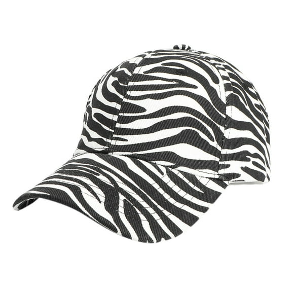 YUUZONE Unisex Harajuku Hip Hop Zebra Striped Baseball Cap Sunscreen Adjustable Da- Hat