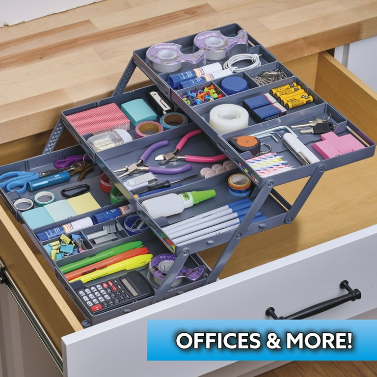 Smart Drawer Organizer, 3-Tier Desk Drawer Organizer for Desk