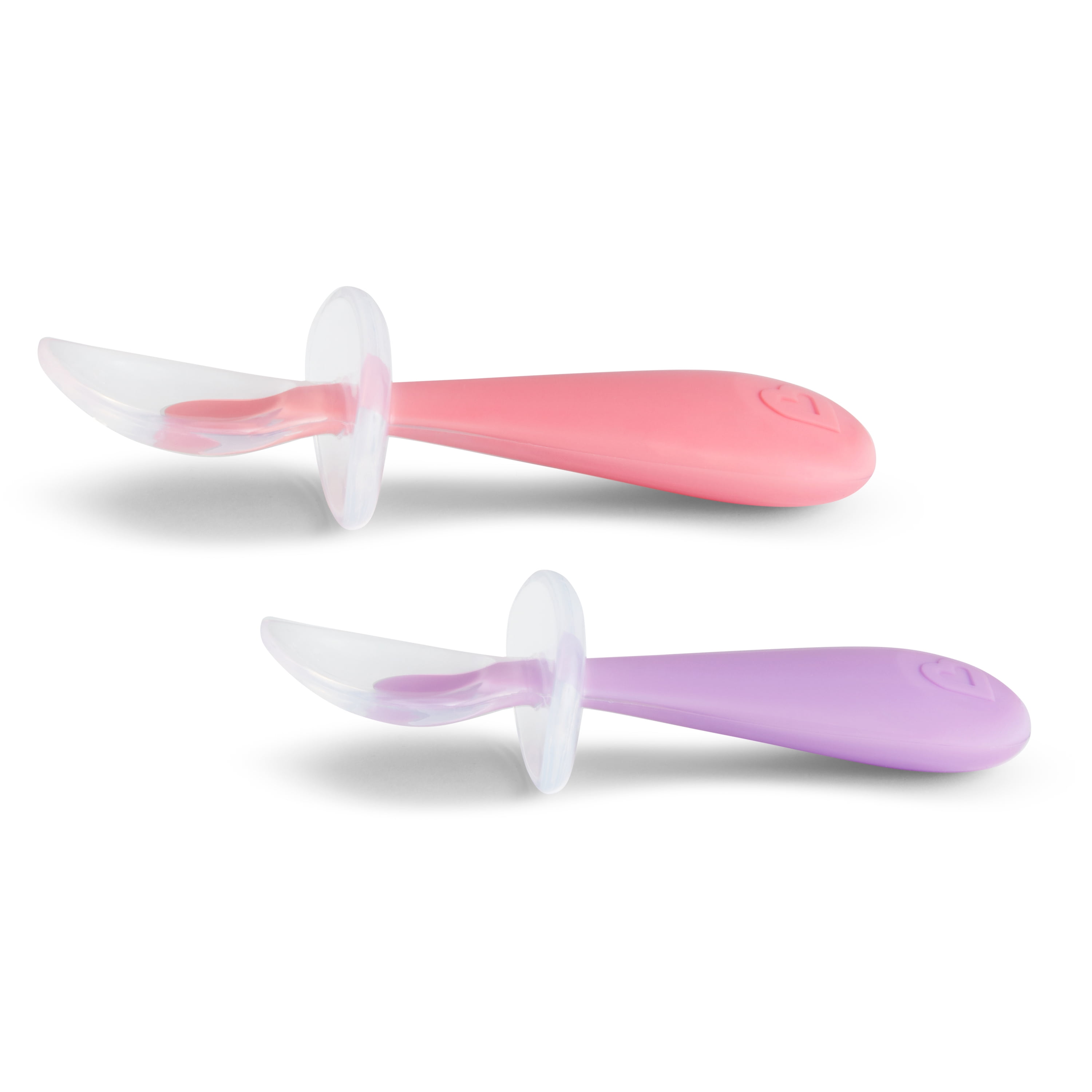 Munchkin® Gentle Scoop™ Silicone Training Infant Spoons, Pink/Purple, Unisex, 4 Pack