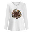 thumbnail image 4 of Pompotops T-Shirt Décontracté à Manches Longues et Col en V pour Femmes en Liquidation, 4 of 4