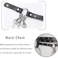 thumbnail image 4 of Cadena de cinturón de cintura punk Cadenas de vientre de cuero negro Accesorios de cuerpo gótico en capas para mujeres y niñas JAMW  Sencillez, 4 of 5