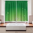 thumbnail image 2 of Ambesonne Green Kitchen Curtains, Abstract Art Water Drops, 55"x39", Fern Green Apple Green, 2 of 3