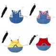 thumbnail image 4 of Denim Jacket Coat With Harness Leash Costume Clothes Pet Supplies For Rabbit Guinea Pig Hamster M size _Red Plaid, 4 of 5
