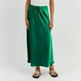 thumbnail image 2 of Vestido largo de satén de color liso con cintura alta y cordón para mujer - Elegante y fluido, ideal para fiestas y ocasiones formales - Tejido de poliéster - Tallas S-XL, 2 of 5