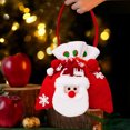 thumbnail image 5 of CuiLiyq Christmas Gift Bag, Knitted Santa Claus Snowman Reindeer Doll Drawstring Candy Bag, for Home Holiday Party Fireplace Decoration (Santa Claus), 5 of 6