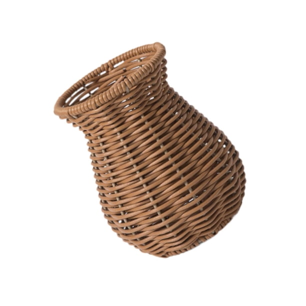 Florero tejido, florero tejido, contenedor, florero artístico, soporte para plantas tejido, florero rústico para Hotel, casa, estantería, baño Estilo B