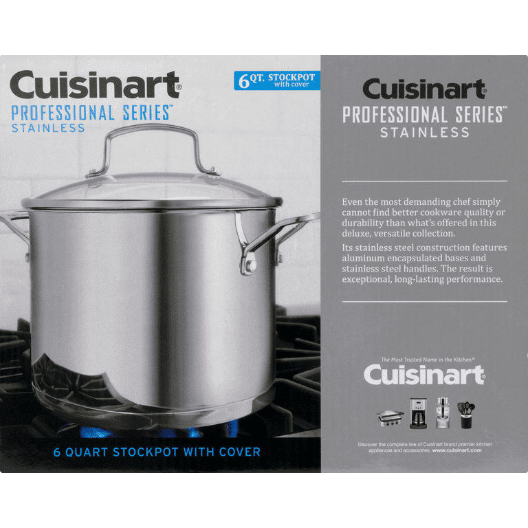 Cuisinart 6-Quart. Stockpot w/Cover, Stainless Steel