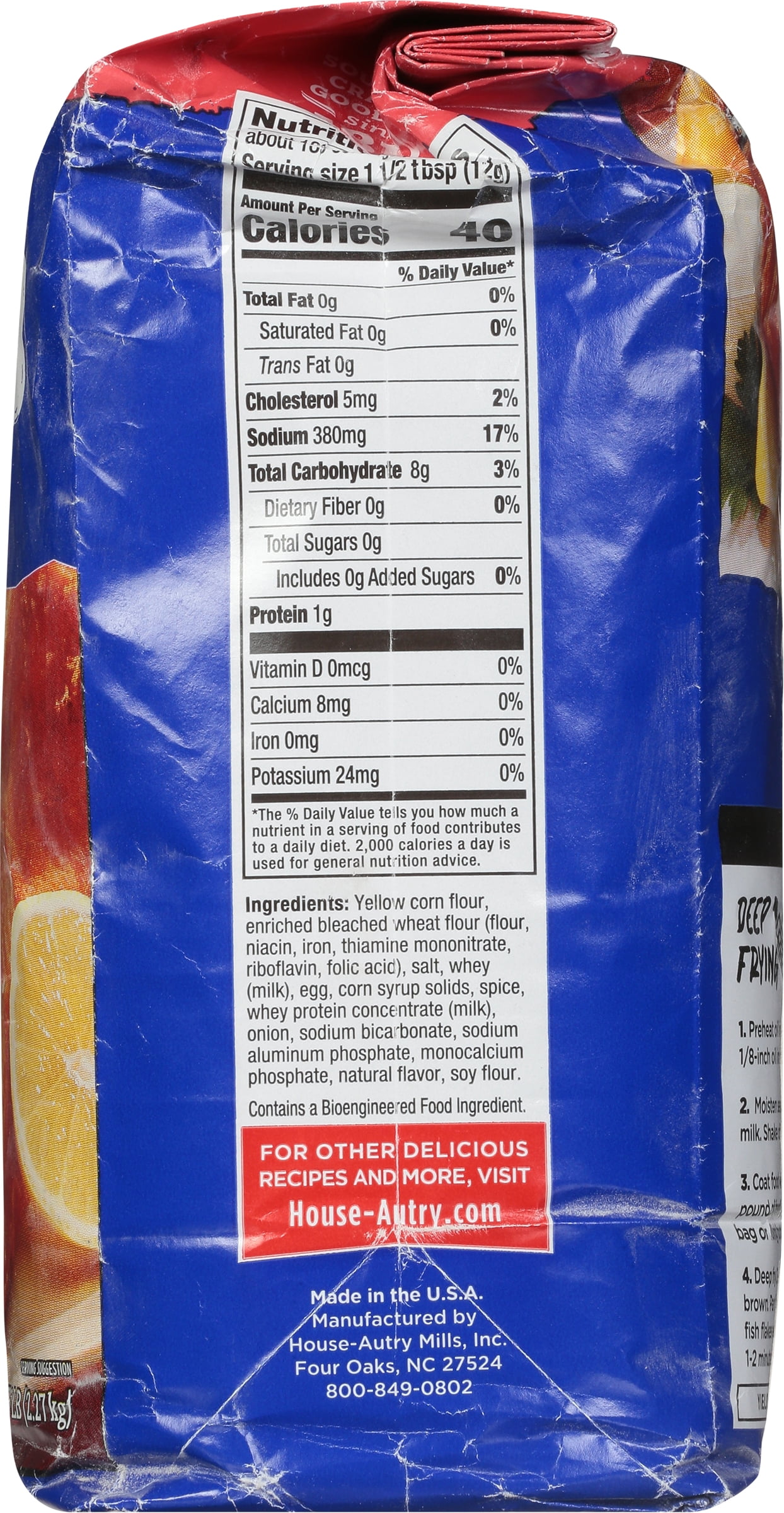 (2 pack) House Autry Seafood Breader 5lb Bag Crispy Seasoned Coatings & Batters Frying Mix
