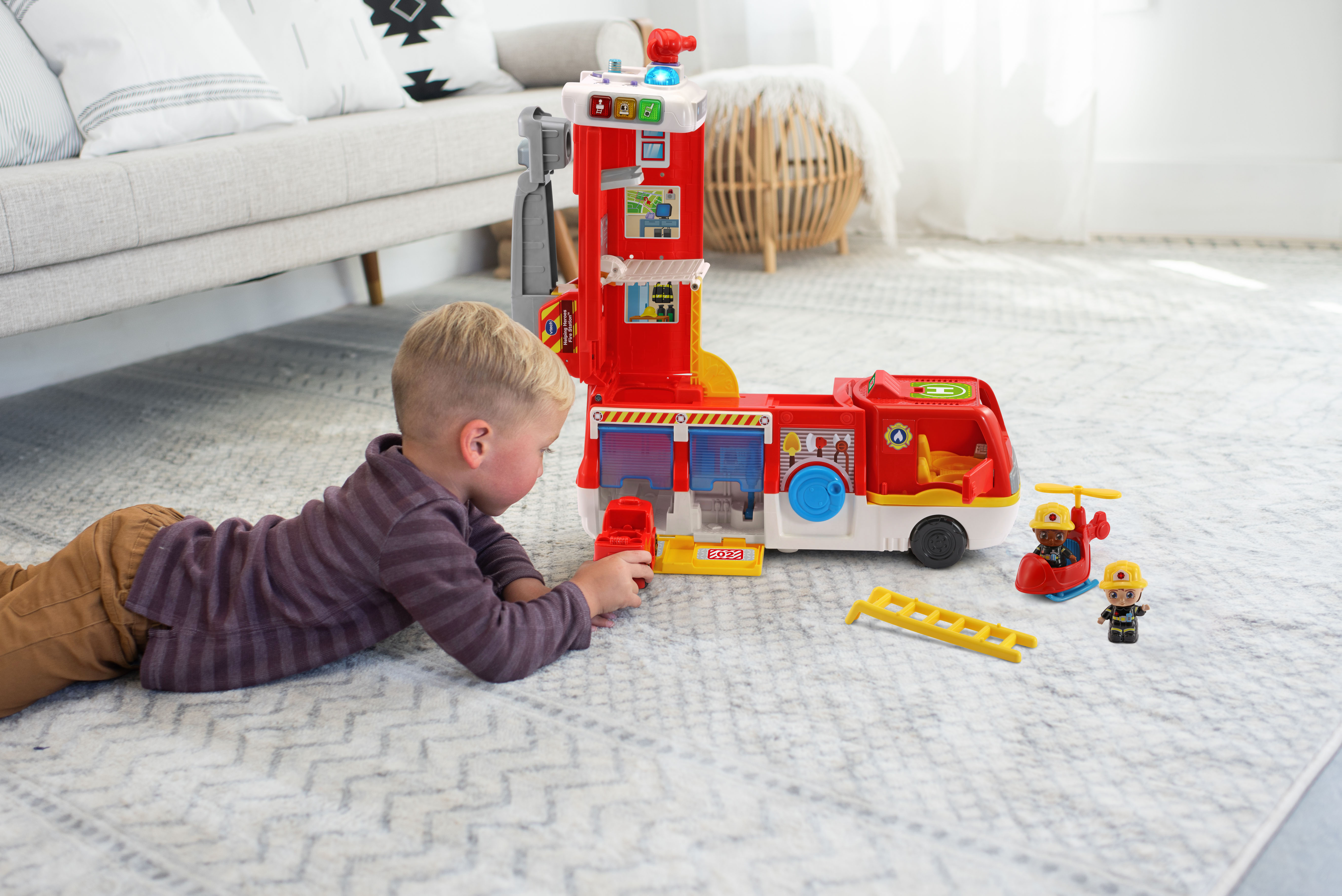 VTech® Helping Heroes Fire Station™ Playset With Two Firefighters, Fire Truck Vehicle for Infants and Toddlers - image 3 of 14