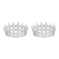 thumbnail image 3 of mmirethe Exquisite Craft And Delicate Pattern Rhinestone For Wedding Or Bridal Electroplated Tiaras Silver + white 2Set, 3 of 6