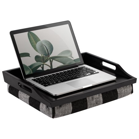 Rossie Home Lap Tray with Detachable Pillow, Buffalo Check