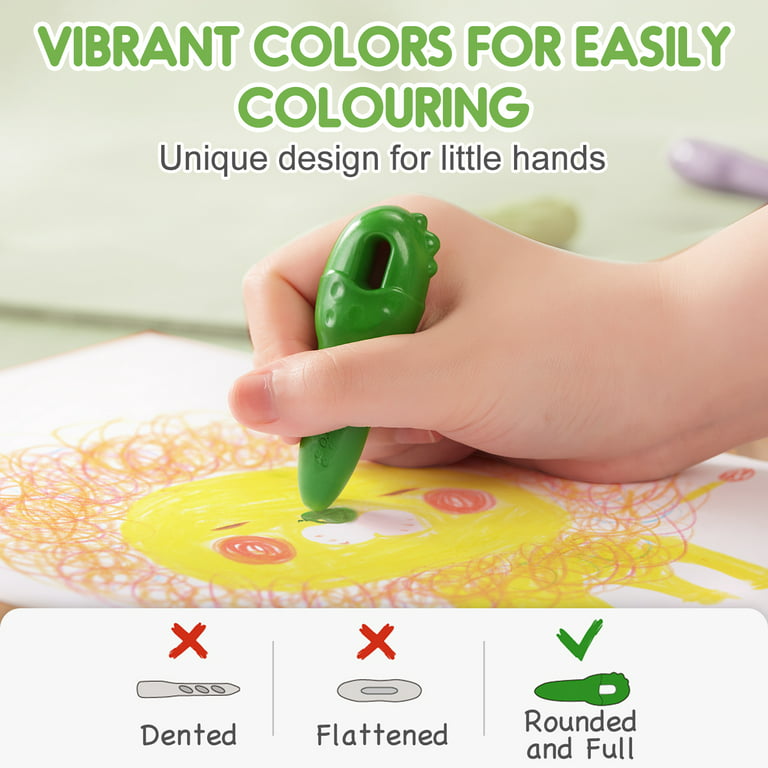 Valatala Baby Bath Crayons Easily Washable Non-Toxic Colorful Bathtub  Shower Toys for Kids