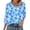 A01_Multicolor, variant on Womens Floral Printed 3/4 Length Sleeve Tops V Neck Shirts Fashion 2026 Basic Tops Slim Fit Blouses Tunics Going Out Outfits Y2K Clothes