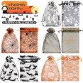 thumbnail image 2 of 100PCS Halloween Drawstring Organza Bags, 4"x6" Halloweens Goodie Treat Bag, Small Mesh Gift Pouches Jewelry Mini Candy Pouch for Halloweens Party Supply, 2 of 7