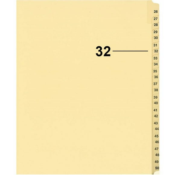 Davisgroup B1125-32 Diviseur d'Index Numérique Individuel pour Litiges 32 - 1 Chaque
