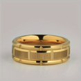 thumbnail image 4 of 1pc 8mm/0.315in Men's Tungsten Steel Golden Ring For Men, Hip Hop Fashion Personality Index Finger Ring, Exquisite Men's Accessory Jewelry Ornament For Daily Wear, Banquet Party Holiday Birthday Gift, 4 of 12