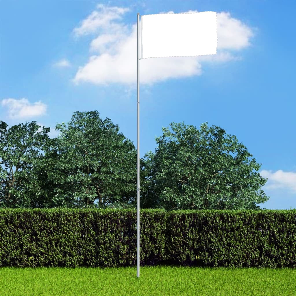 vidaXL Flagpole House Garden Flag Pole Yard Outdoor Flagpole Kit Aluminum