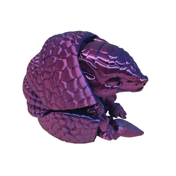 3D Printed Articulated Pangolin Figure Full Body Movable Joint Ornament Decompression Desk Accessory for Stress Relief Purple
