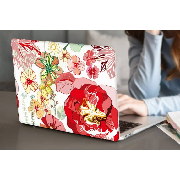 KSK KAISHEK Hard Case Compatible with 2017 - 2014 2013 2012 2011 2010 Rel. Old Version MacBook Air 13 inchs with Not Retina Display No USB-C Model: A1466 A1369 Flowers 329