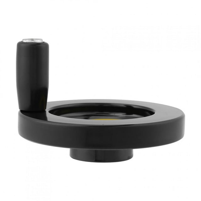 pieza de volante de mano ondulado trasero para fresadora de torno negro con mango giratorio (12 x 80 mm)