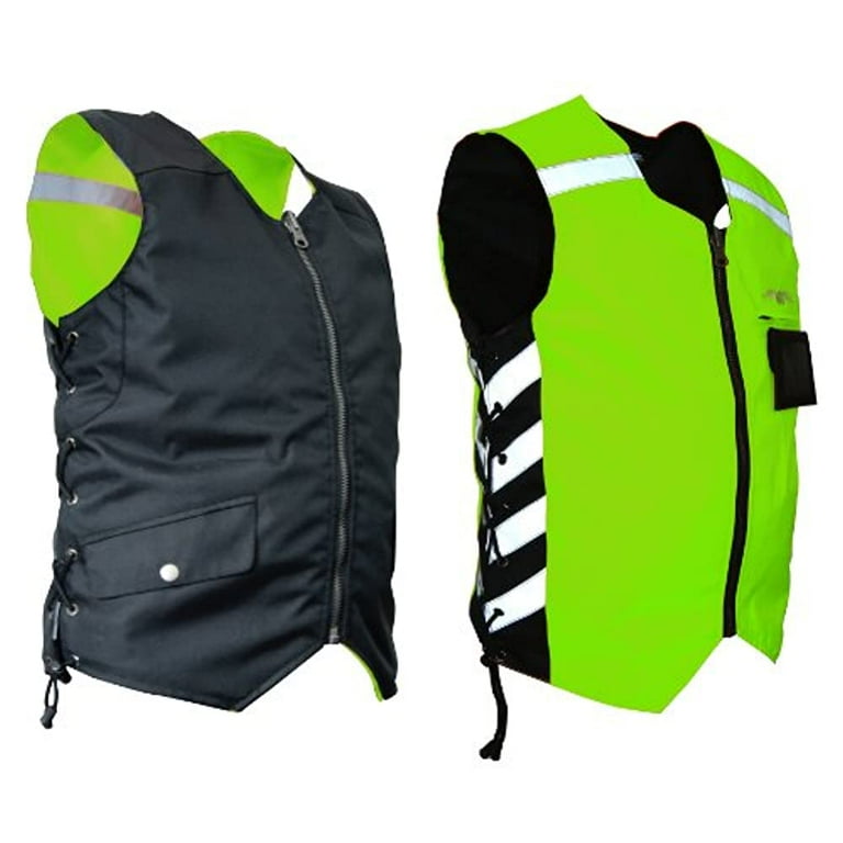Mens Military Duty Reversible Safety Vest Green Small MDVG