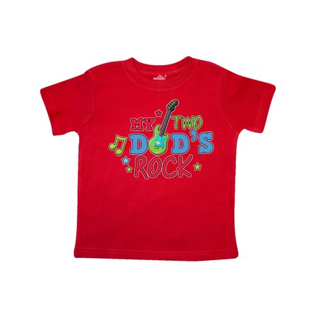 

Inktastic My Two Dads Rock with Guitar Gift Toddler Boy Girl T-Shirt