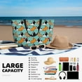 thumbnail image 3 of Yiaed Cute French Bulldog Print Large Capacity Beach Travel Bag - Waterproof Zipper Vacation Tote for Sandproof Storage, and Camping, 3 of 5