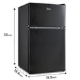 thumbnail image 4 of Minirefrigerador Midea WHD-113FB1 de doble puerta, 3.1 pies cúbicos, negro, 4 of 9