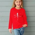 thumbnail image 5 of CLOISE Red Kids Shirts Girls Long Sleeve Boys Youth Crew Neck Tops Butterfly Casual Fashion Fall Winter Clothes 9T, 5 of 5