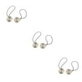 thumbnail image 1 of stanreset 1/2/3/5 2 Pieces Metal Curtain Tieback Replacement Simple Style Solid Color Household Sunshade Fastener Buckle Accessories Silver 3PCS, 1 of 6