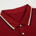 thumbnail image 4 of Odbmxy Mens Polo Shirts Short Sleeve Collared Clothes for Men Solid Color Loose Comfortable Daily Leisure Shirts,Red 5XL, 4 of 8