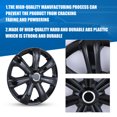 thumbnail image 3 of (4-Pack) Winjet 14 inch Universal Wheel Covers Snap on Hubcaps Full Hub Caps Fit R15 Tire & Steel Rim - Black Lacquer, 3 of 12