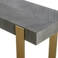 thumbnail image 6 of Uttermost Kea Contemporary MDF Ash Veneer Iron Console Table in Brass/Woodtone, 6 of 6
