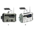 thumbnail image 2 of Radio portátil multifuncional con carga Solar, linterna LED para acampar, Banco de energía, suministros de equipo de emergencia, color verde, 2 of 4