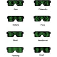 thumbnail image 4 of LINLIN Party led Glasses, LED Light Up Glasses LED Glowing Glasses USB Rechargeable LED Light Up Glasses with Flashing Neon, 10 Patterns LED Luminous Eyeglasses for Parties, Nightclub, 4 of 5