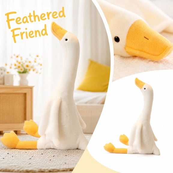 Plush Goose Stuffed Animal - Cute Soft Toys for Birthday Decorations, Nursery Decor, 16 Inch