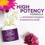 Rejuvicare Super Collagen Capsules for Beauty, Healthy Joints, Hair, Skin, Nails, 90 servings