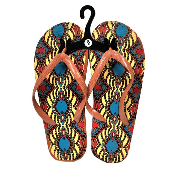Womens Flip Flops Peacock Size 6