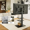 thumbnail image 6 of FITUEYES Modern Swivel Floor TV Stand Base for 32 to 70 inch TV,Height and Shelf Adjustable,Black, 6 of 8