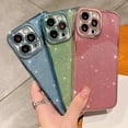 thumbnail image 6 of Compatible with iPhone 13 Pro Max Glitter Plating Case, Luxury Bling Sparkly Shiny Clear Case for iPhone 13 Pro Max 6.7" Camera Protection Soft TPU Shockproof Cover for Women Girl Light Blue, 6 of 7