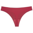 thumbnail image 2 of HVOBTTY Breathable Panties for Women, Womens Underwear, Womens Low Waisted Seamless Plus Size Underwear Solid Color Red, S, 2 of 3