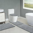 thumbnail image 2 of Ileading Bathroom Rugs Sets 4 Piece, Super Soft and Absorbent Non Slip Microfiber Toilet Bathroom Mats, 2 of 12