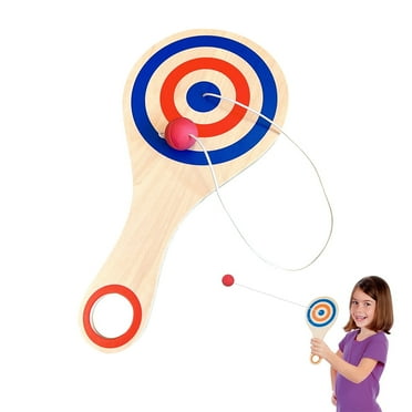 1pc Wooden Paddle Balls, 11.2 inchs Paddleball Paddles with String, Outdoor Game Kids Toys, Sports Party Favors, Fun Activity for Kids and Adults