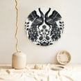 thumbnail image 5 of Disketp Artistic Black White Peacocks Ceramic Plate Dinner Plates Bone China Decorative Plates Art Ceramic Ornaments for Wall Hanging Decoration -6in, 5 of 6
