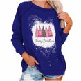 thumbnail image 2 of Pntutb, camiseta de manga larga suelta con cuello redondo y estampado informal a la moda de verano para mujer, blusa, Jersey Pntutb Pntutb-1956, 2 of 6