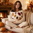 thumbnail image 2 of AuroraX Thanksgiving Maple Leaf Pillowcase Fall Pillow Covers Embroidered 18x18 Inch Indoor Outdoor Farmhouse Thanksgiving Home Decorations Yellow, 2 of 8