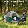 thumbnail image 6 of EDX 2-Person Waterproof Camping Tent with Rainfly, Easy Setup Dome Tent with Mesh Windows & Skylights, Lightweight Portable Tent for Outdoor Camping, Festivals & Backyard, Green, 6 of 9